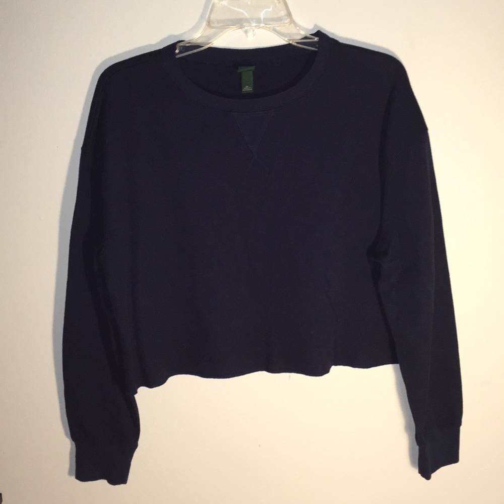 Wild Fable Navy Blue Cropped Thermal